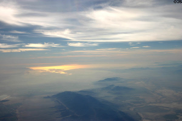 Aerial view of hills east of San Diego. CA.