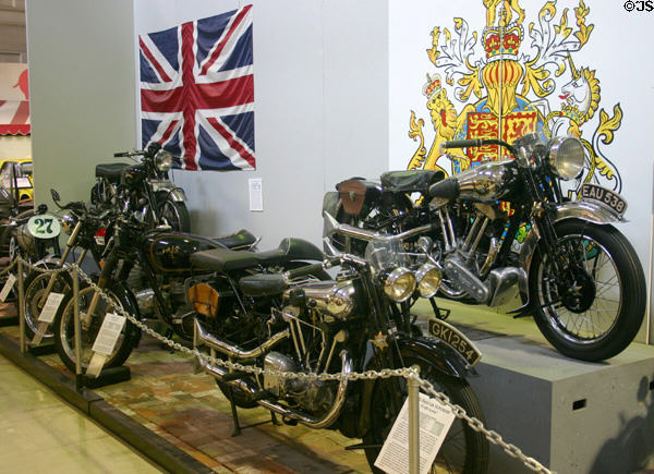 Part of motorcycle collection at San Diego Automotive Museum. San Diego, CA.