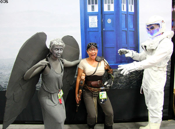 Visitors in costume at Comic-Con International. San Diego, CA.
