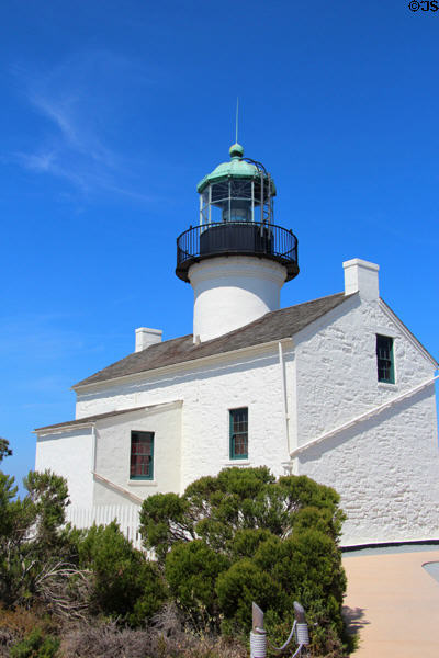 Old Point Loma Lighthouse (1854) at Cabrillo National Monument. San Diego, CA.