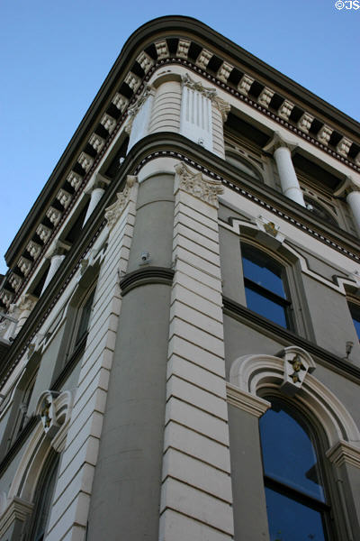 Corner detail of Old City Hall. San Diego, CA.