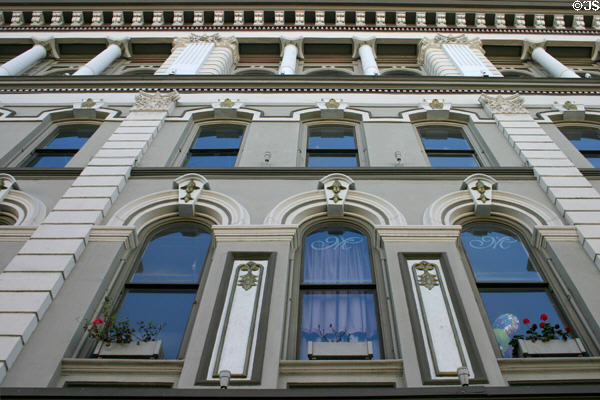 Facade detail of Old City Hall. San Diego, CA.