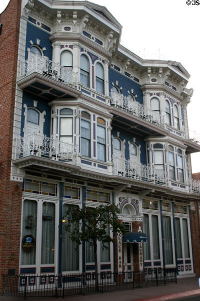 Horton Grand Hotel (1886-8 & 1980s) (311 Island Ave.) a reconstruction in Gaslamp Quarter. San Diego, CA. Style: Italianate. Architect: M.W. Donaldson (reconstruction).