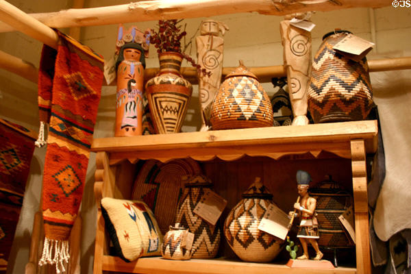 Woven native baskets in shop in Old Town. San Diego, CA.