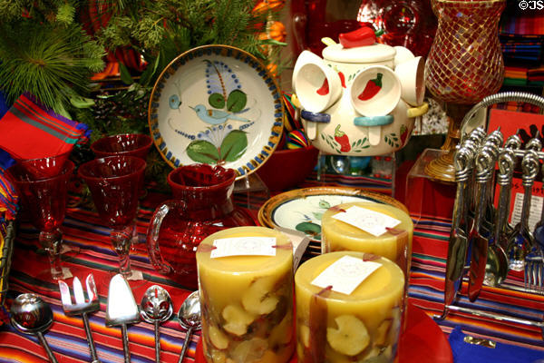 Tableware display in shop in Old Town. San Diego, CA.