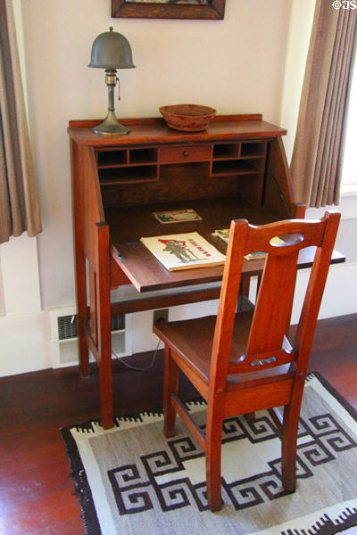 Arts & crafts drop-front desk at Marston House Museum. San Diego, CA.