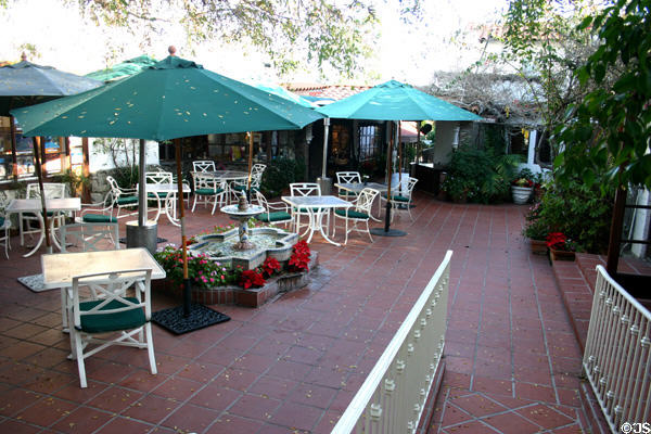 Patio of Country Squire Courtyard. Rancho Santa Fe, CA.