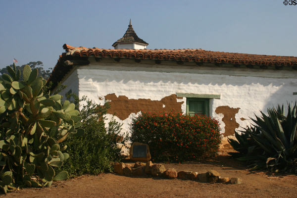 Adobe Estudillo House (1829) in Old Town. San Diego, CA. On National Register.