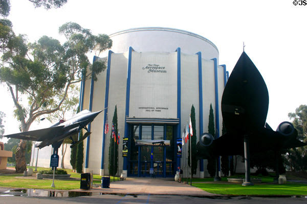 Ford Building built for California Pacific International Exposition (1935) now San Diego Aerospace Museum. San Diego, CA. Style: Art Deco. On National Register.