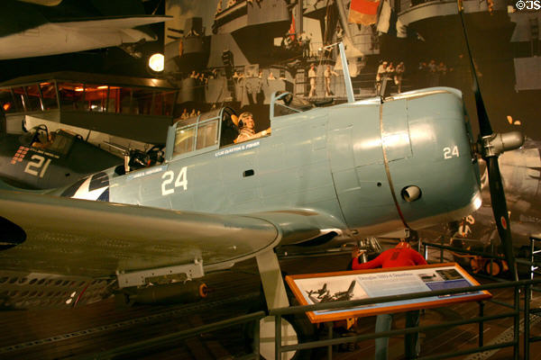 Douglas SBD-4 Dauntless cockpits at San Diego Aerospace Museum. San Diego, CA.