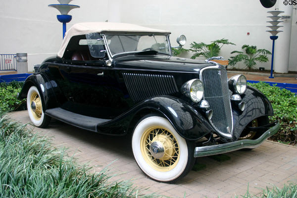 Ford V8 Deluxe Roadster (1933) made in France at San Diego Aerospace Museum. San Diego, CA.