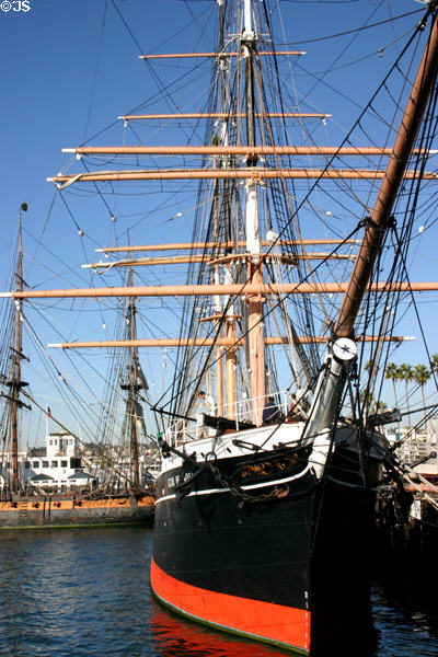 Star of India (1863) (originally Euterpe) by Ramsey Shipyard on Isle of Man at Maritime Museum. San Diego, CA.