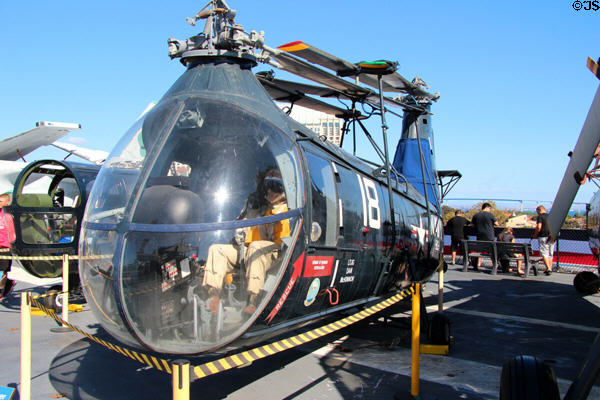 Piasecki HUP Retriever tandem rotor helicopter (1949-1960s) at Midway aircraft carrier museum. San Diego, CA.