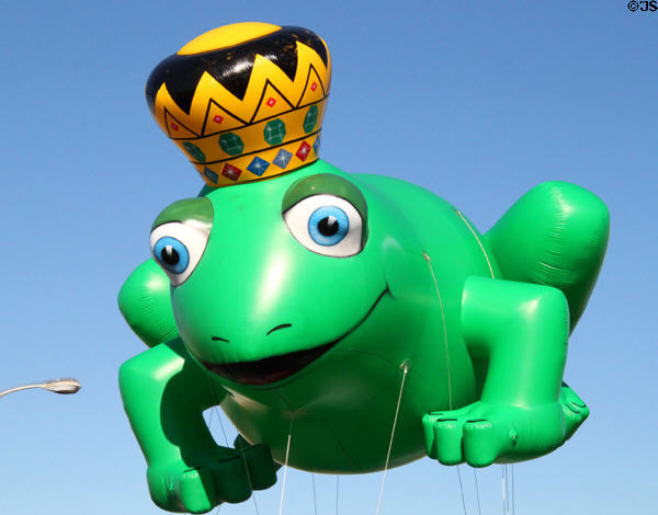 Balloon frog over Balloon Parade. San Diego, CA.