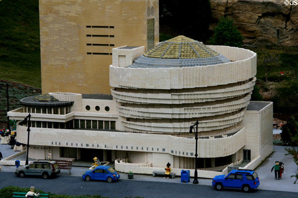 Lego Guggenheim Museum of New York at Legoland California. Carlsbad, CA.