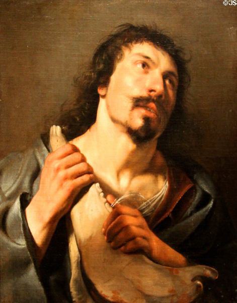 Samson with Jawbone painting (1636) by Salomon de Bray at J. Paul Getty Museum Center. Malibu, CA.