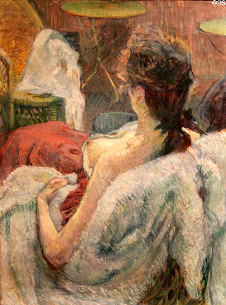 Model Resting painting (1889) by Henri de Toulouse-Lautrec at J. Paul Getty Museum Center. Malibu, CA.