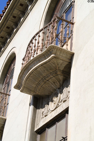 Balcony on Redlands City Hall. Redlands, CA.