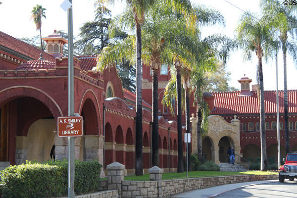 A.K. Smiley Library (1898 & 1906) home of Redlands Historical Museum. Redlands, CA. On National Register.