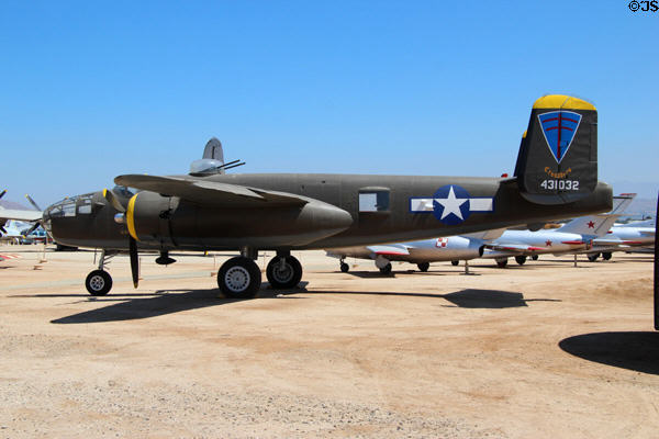 North American B-25J Mitchell bomber (1942) at March Field Air Museum. Riverside, CA.