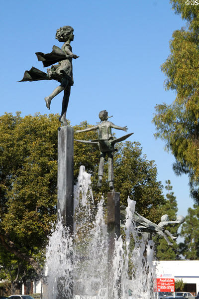 Soaring Dreams Plaza (1993) (Pioneer Blvd. at Telegraph Rd.) by Dennis Smith. Santa Fe Springs, CA.