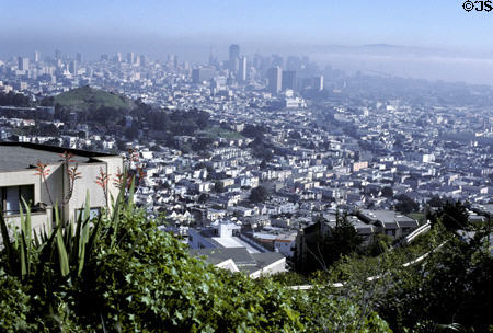 Skyline from Twin Peaks. San Francisco, CA.