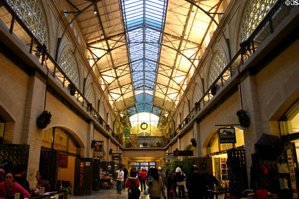 Renovated arcade interior of Ferry Building. San Francisco, CA. Architect: I.M. Pei.