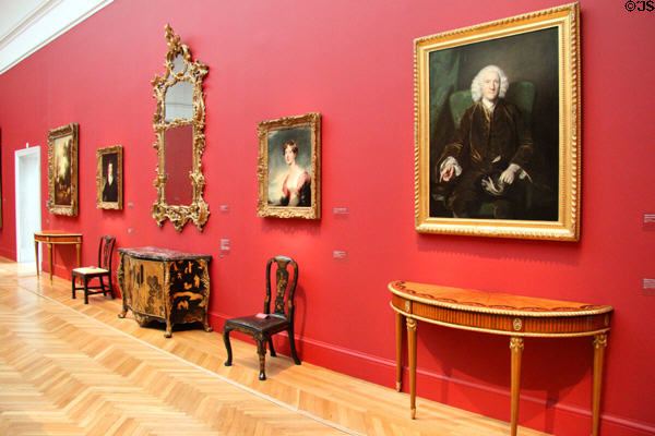 Gallery of British art at Legion of Honor Museum. San Francisco, CA.