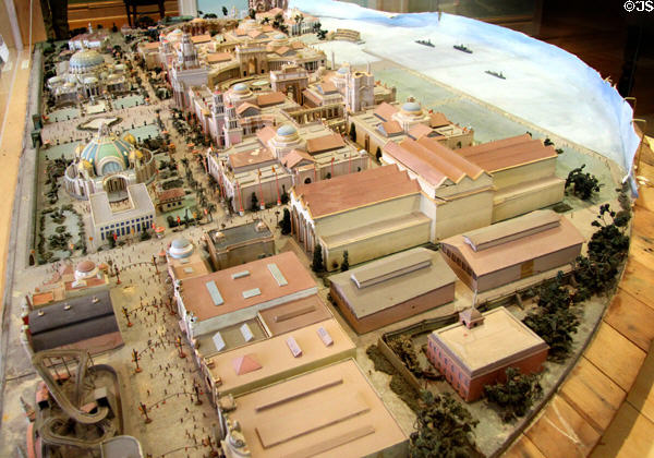Panama-Pacific International Exposition (1915) grounds model made for Golden Gate International Exposition (1939) at California Historical Society. San Francisco, CA.