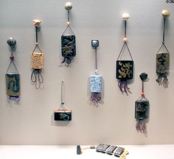 Collection of Netsuke & Inro (most 1700-1900) from Japan at Asian Art Museum. San Francisco, CA.