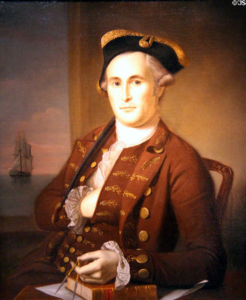Mordecai Gist portrait (c1774) by Charles Willson Peale at de Young Museum. San Francisco, CA.