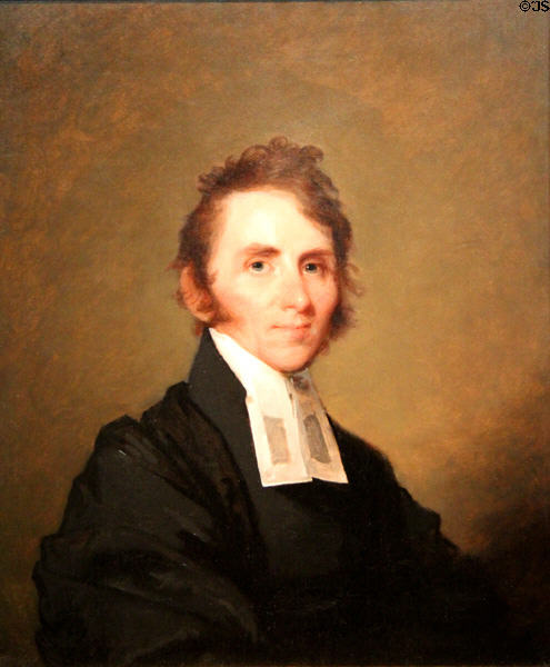 Reverend William Ellery Channing portrait (c1815) by Gilbert Charles Stuart at de Young Museum. San Francisco, CA.