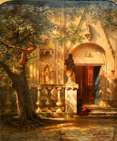 Sunlight & Shadow painting (1862) by Albert Bierstadt at de Young Museum. San Francisco, CA.