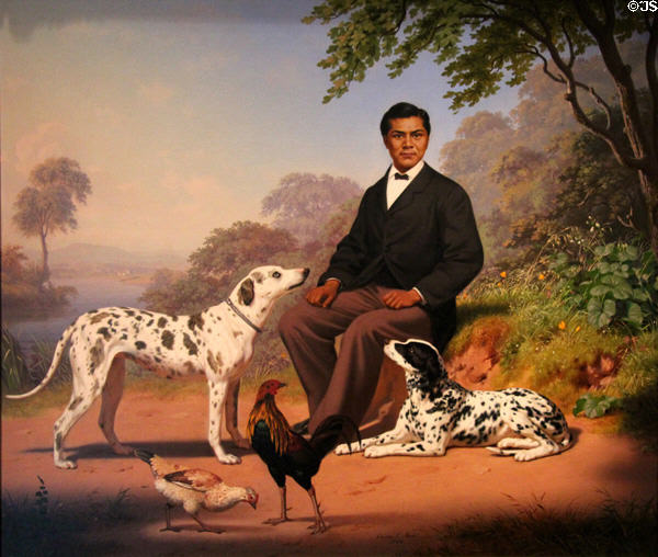 Sacramento Indian painting (1867) by Charles Christian Nahl at de Young Museum. San Francisco, CA.