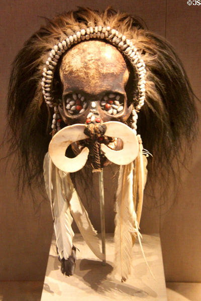 Asmat ancestor skull (20thC) from New Guinea at de Young Museum. San Francisco, CA.