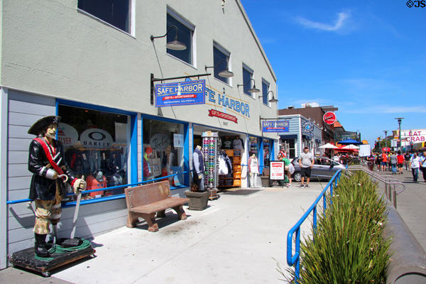 Shops along Fishermans Wharf. San Francisco, CA.