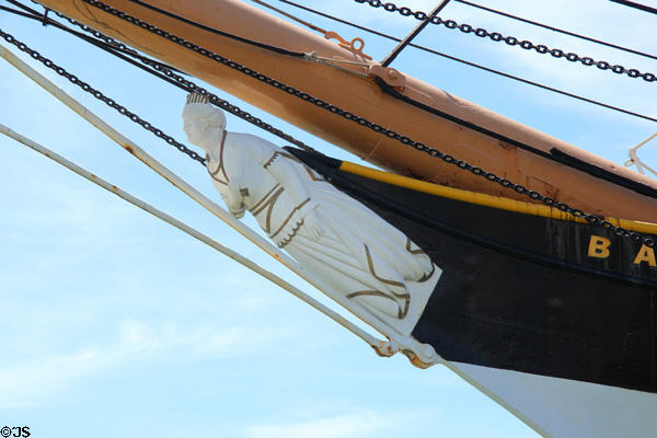 Figurehead of sailing ship Balclutha at Maritime National Historical Park. San Francisco, CA.