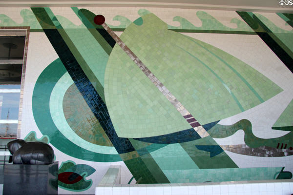Tile mural at National Maritime Museum. San Francisco, CA.