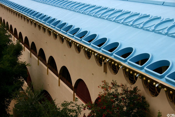 Marin County Civic Center detail of arched rhythm. Marin, CA.