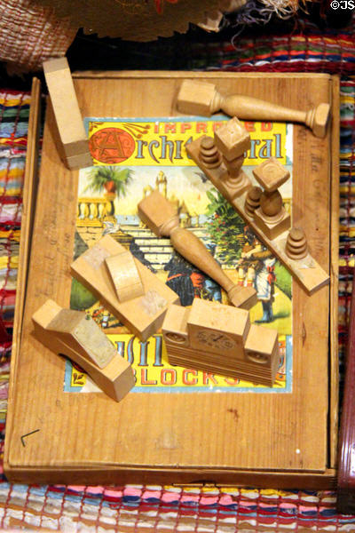 Architectural building blocks at Mariposa Museum. Mariposa, CA.