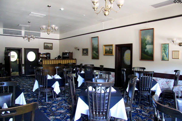 Dining Room of City Hotel at Columbia State Historic Park. Columbia, CA.