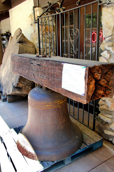 Bell, cast in England in 1860 & installed on new bell tower on Placerville's Main St. in 1865 at El Dorado County Historical Museum. Placerville, CA.