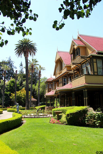 Front lawn at Winchester House. San Jose, CA.