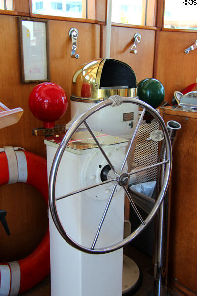 Wheelhouse of Presidential Yacht USS Potomac. Oakland, CA.