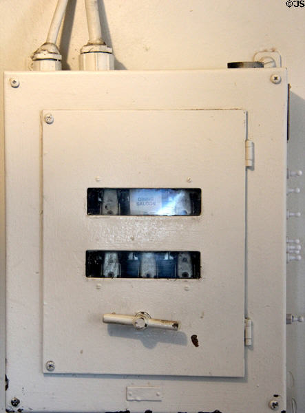 Call box used to summon serving staff to various rooms of USS Potomac. Oakland, CA.