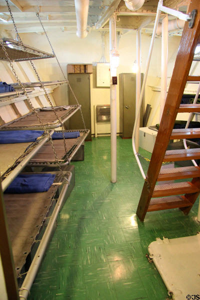 Crew's quarters aboard USS Potomac. Oakland, CA.