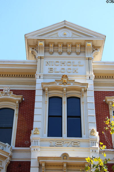 Nicholl Block (aka Arlington Hotel) (1876) (Washington at 9th St.). Oakland, CA. Architect: John Nicholl.