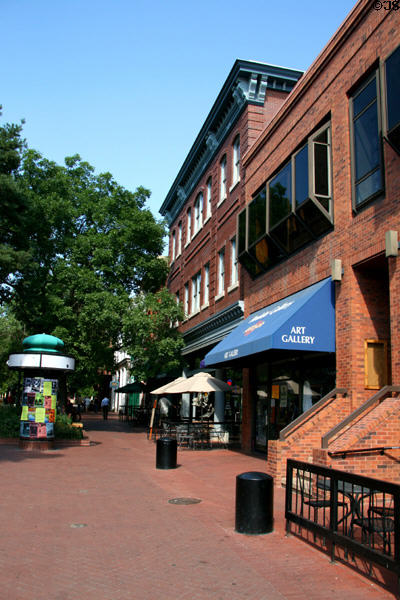 Italianate building on Pearl Street Mall. Boulder, CO.