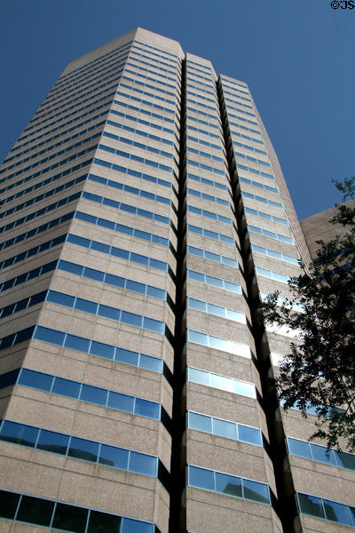 Facade of Dominion Plaza. Denver, CO.