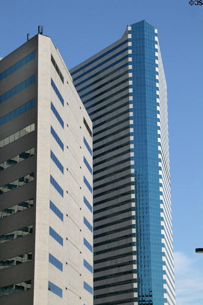 1999 Broadway (former Amoco) building over Glenarm Place. Denver, CO.
